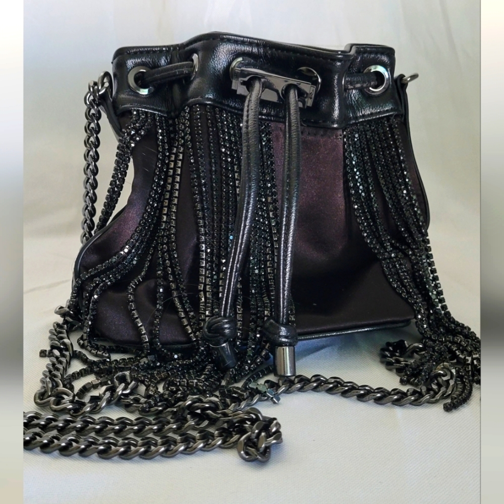 Aldo Black Mini Bag with Chain Details